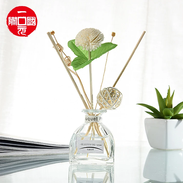 

High Quality Unique Reed Diffuser Bottle with Black Rattan Sticks Home Fragrance Reed Diffuser Set 150ml Ceramic Diffuser