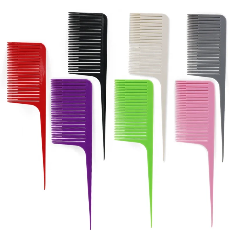 

YDM factory plastic tip tail pick dyeing comb high temperature resistant big oil hair salon hair dyeing and combing tools stock, Customized color
