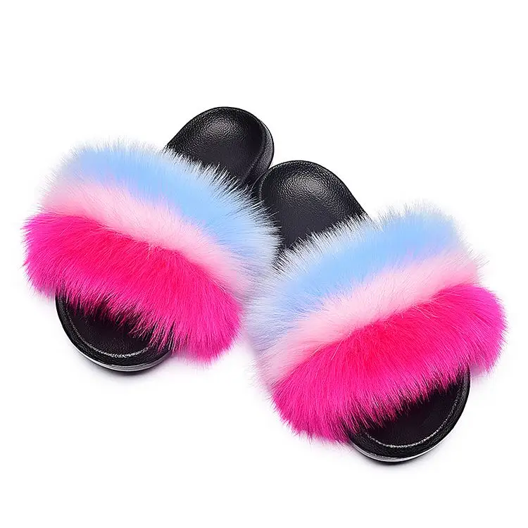 

2021 New Fur Slides Slippers fur slides for women designer fur slides