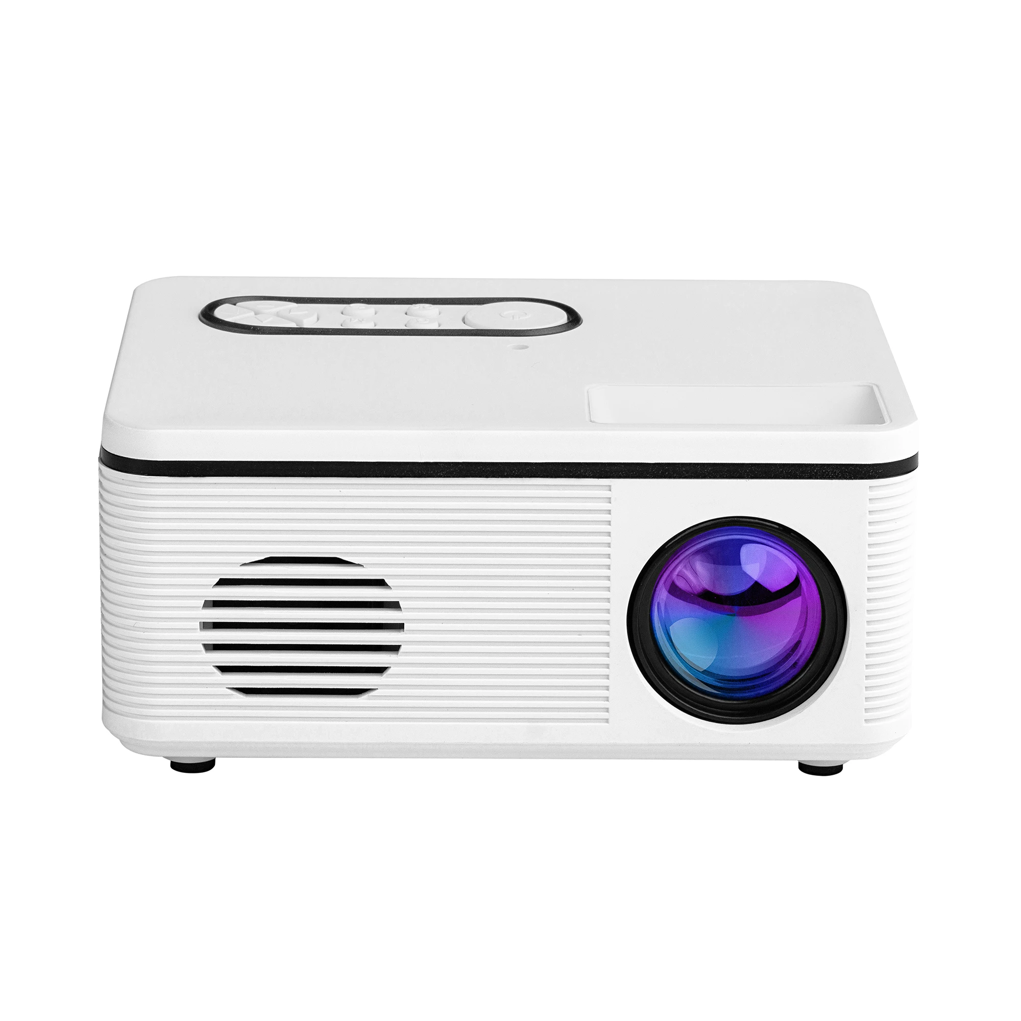 

Hd Data Show Cinema Led Portable 2000 Lumens Kids Screen New Pico Mini Projector, White black