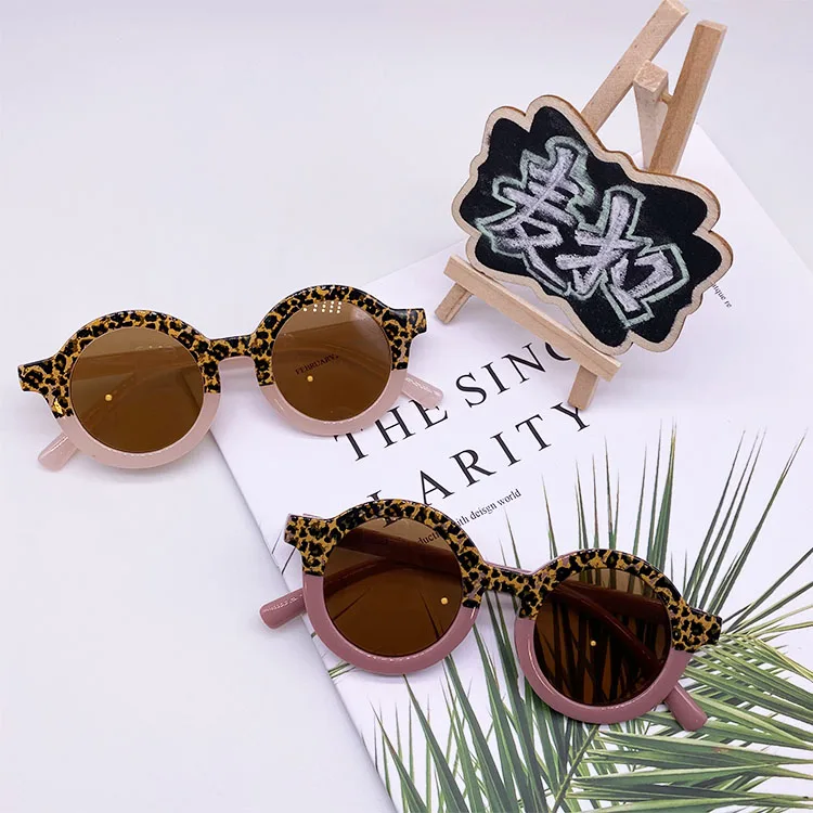 

2021 new fashion and cute kids sunglasses round kids sunglasses metal hinge