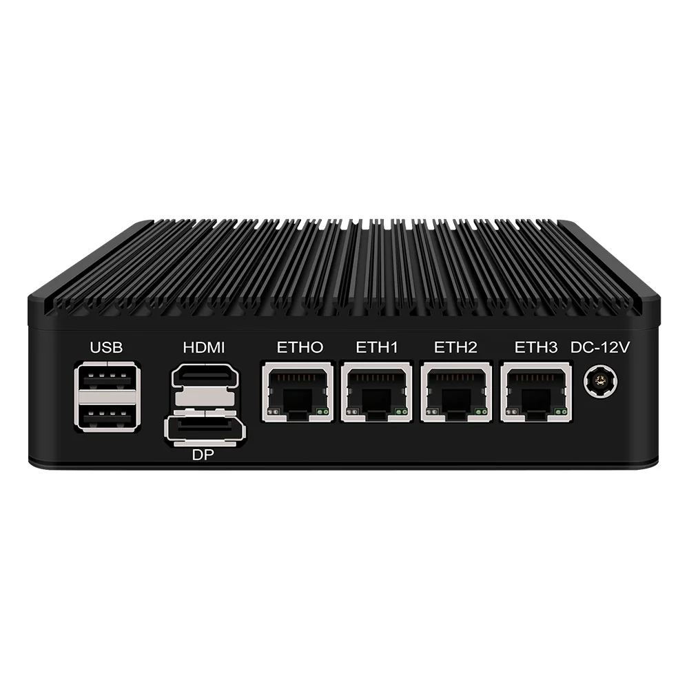 

2023 Cheap 4 LAN 2.5G mini Router N5105 N6005 i226-V TPM2.0 Fanless Mini PC NVMe HD DP Type-C TF Slot Firewall Computer barebone