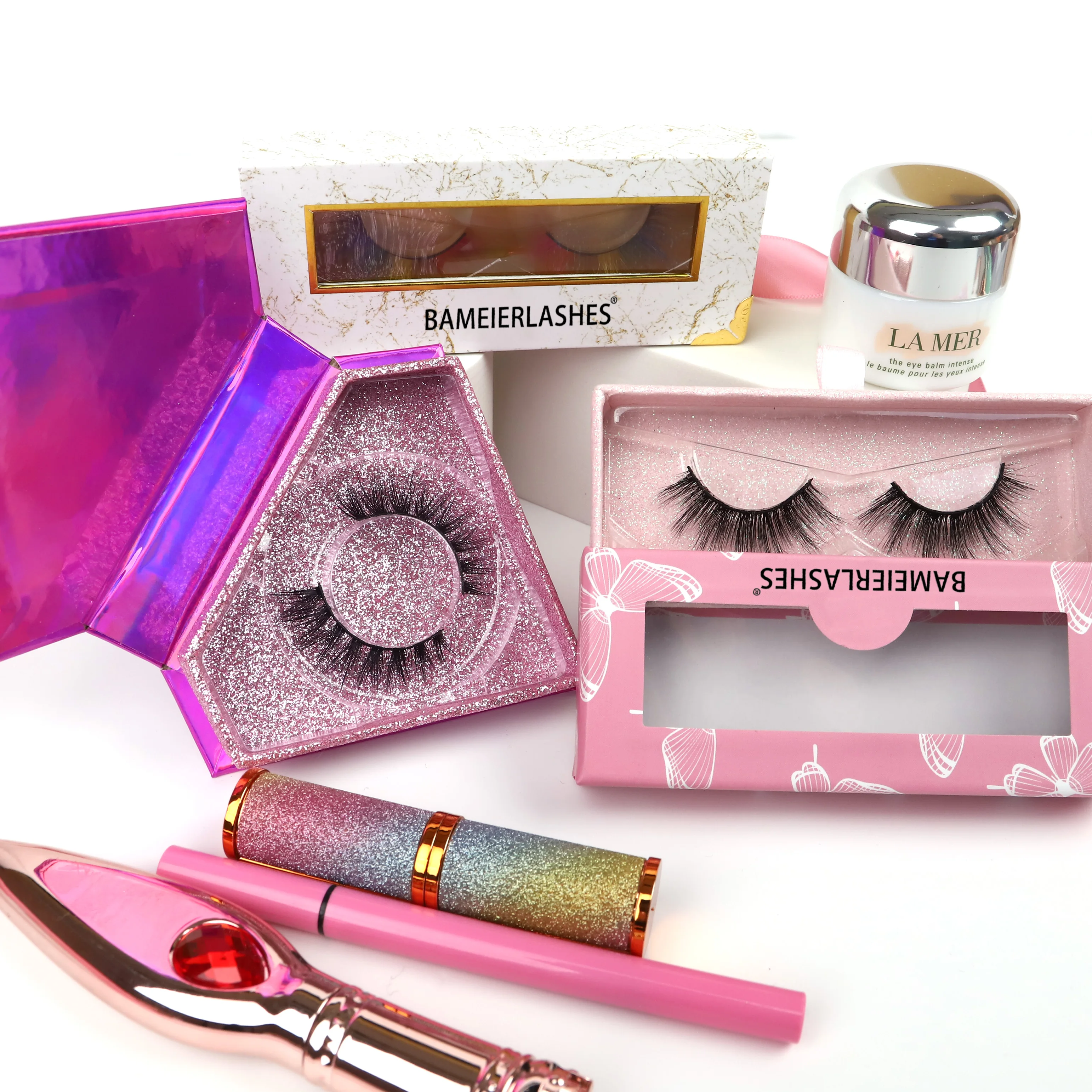 

Wholesale Luxury Styles Eyelash Mink Pack Natural Soft 3D Mink Lashes