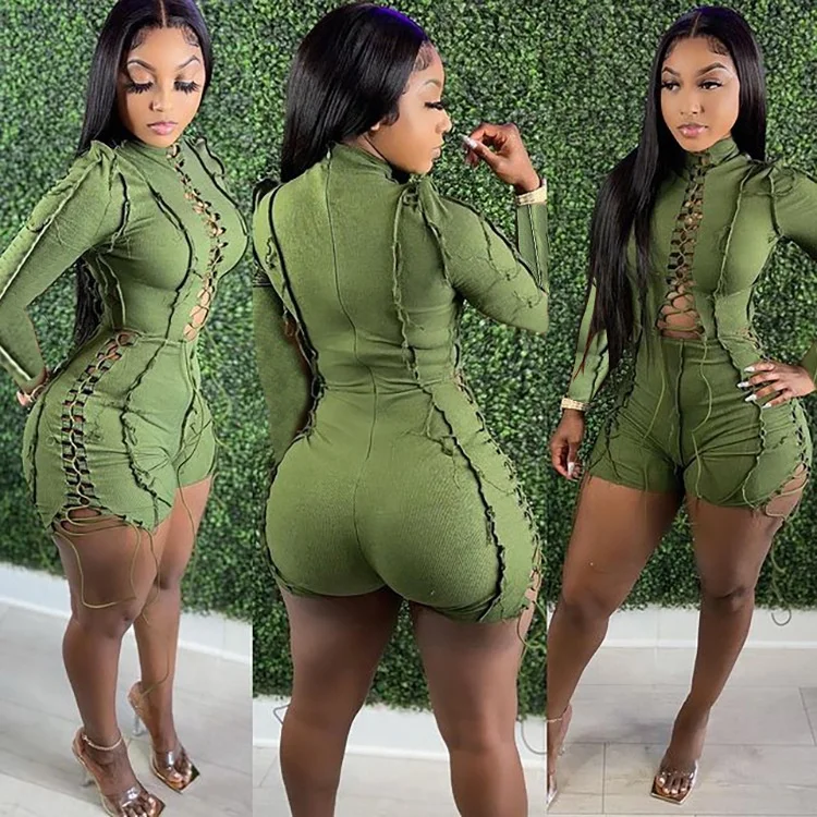 

Fall two piece skirt sets for women fashion long sleeve solid color corded Crop Top Waisted hollow out midi Skinny skirt suit, Picture color