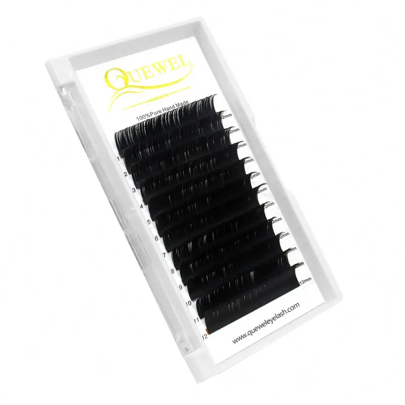 

Quewel Individual Lashes 0.07 Private Label Mink Eyelash Extension Vendor Wholesale High Quality Eyelashes Individual, Natural black