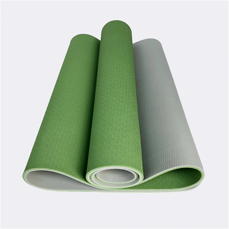 

2021 New Design Multicolor Non Slip Double Layer Custom Eco Friendly TPE Pilates Yoga Mat, As picture