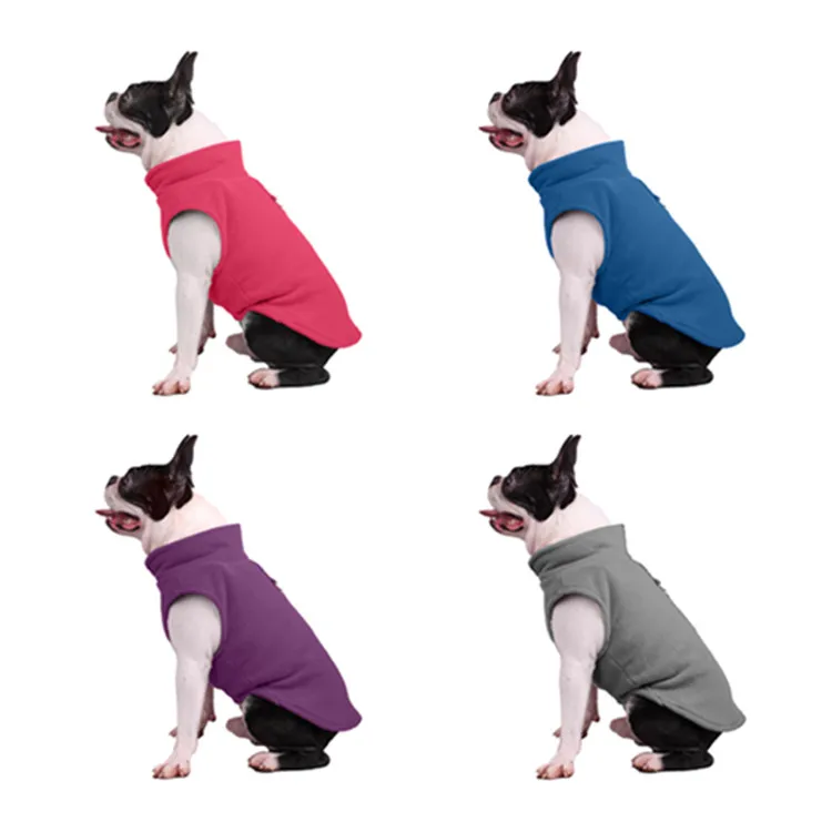 

The newest fleece pet coat fleece dog sweaters fleece dog coat, Red/blue/pink/green/coffee/grey/rose red/cyan