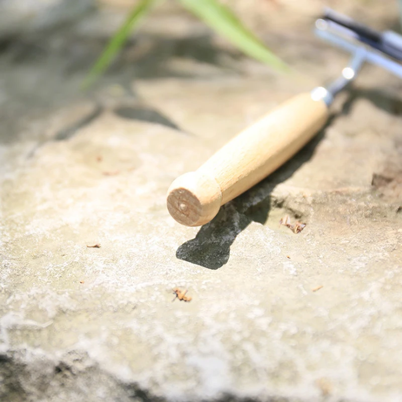 
Natural Safety Mens Disposable Bamboo Wooden Handle Shaving Razor For Hotel 