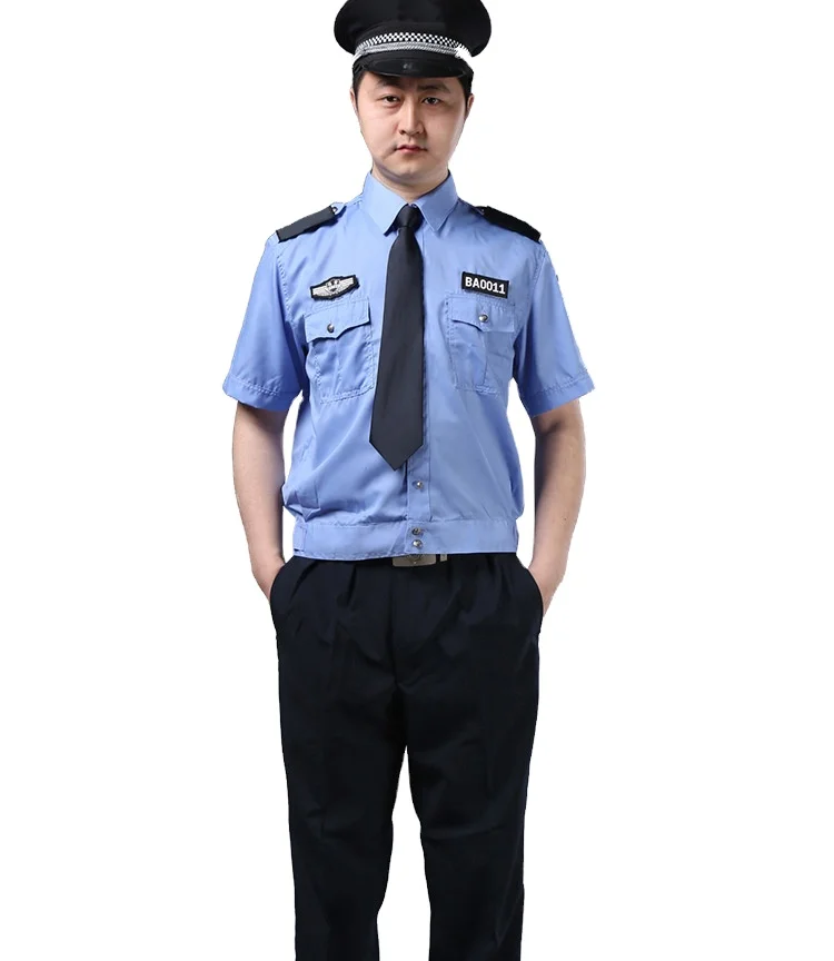 

Custom Military Clothing Airport Uniforms For Police Suit Clothes Security Jacket Guard Uniform, Blue