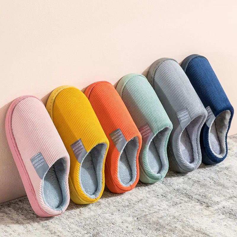 

Custom Logo Most Selling Winter Comfortable House Cotton Soft Sole Memory Foam Indoor Women Slippers