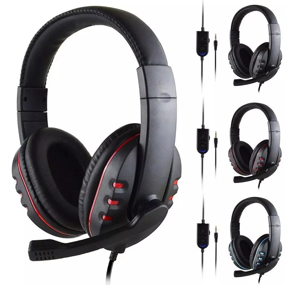 

Wired Gaming Stereo Headphone Headset With Microphone Mic for PS4 Xbox One PC, Black