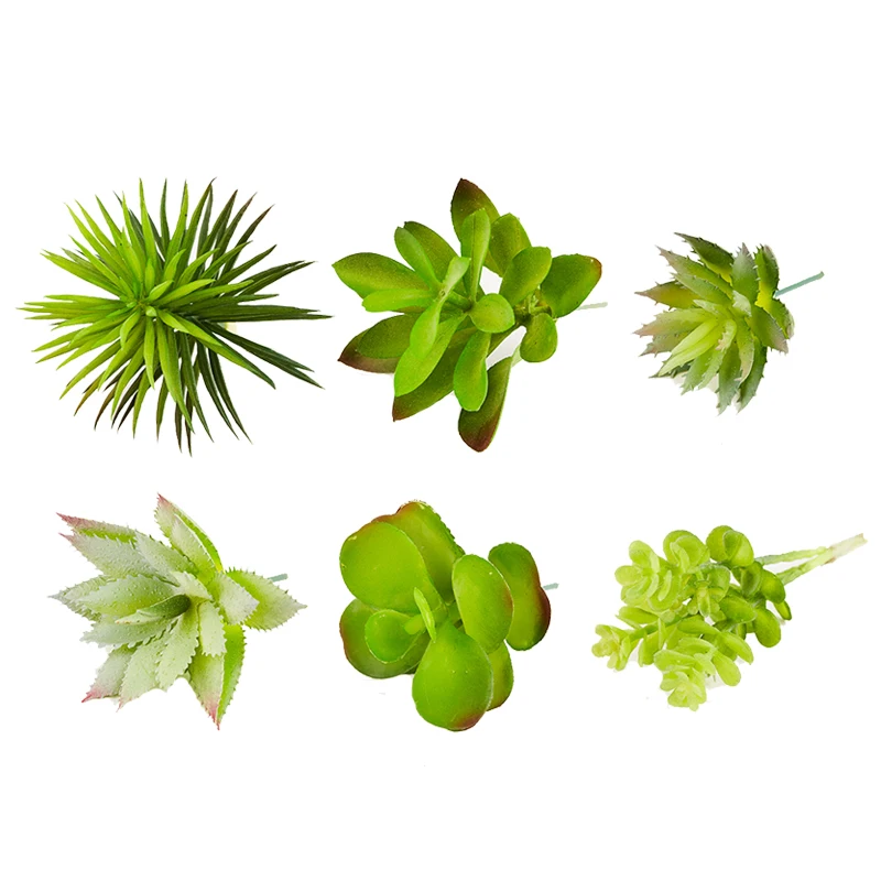 

PRIMAISON Set of 6 Green Artificial Succulents Assorted Faux Succulent Wall Decoration Plants DIY Materials Wedding Centerpieces, Picture