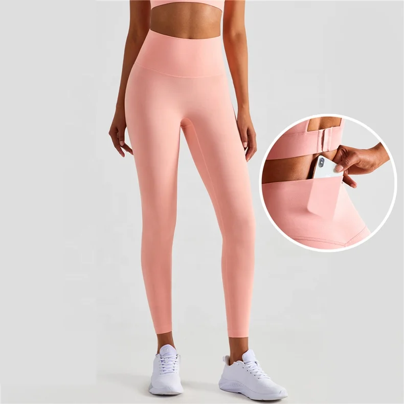 

Wholesale hot sell workout clothing sport Gym athleisure High Waist Fitness leggings Custom Women Yoga Pants with pockets, Customized color