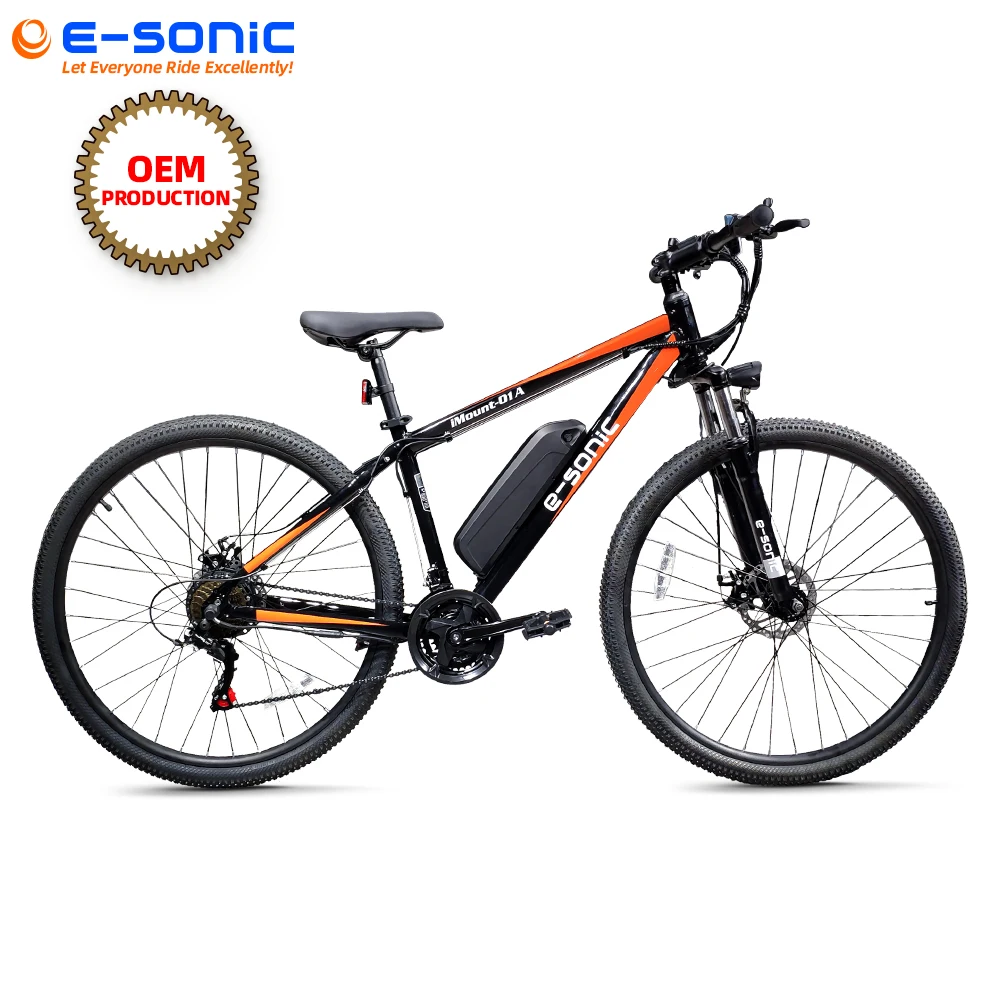 

New design E-SONIC brand 29 inch 350 watts mountain ebike for riders on snow or beach outgoing electric bicycle, Black ...customizable