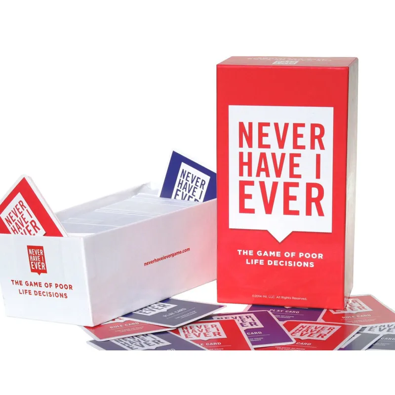 

2021 Newest Fascinating Never Have I Ever Card Game Family Party Drinking Card For Game Card, Red