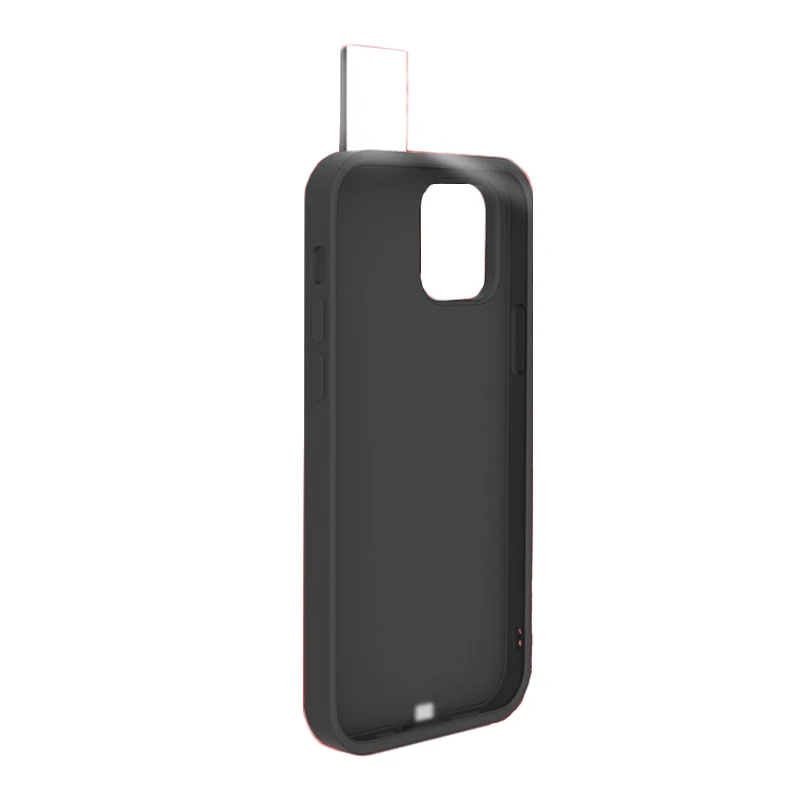 

LED selfie light cell phone cases for iphone 12 original case with selfi light, Black,white,red