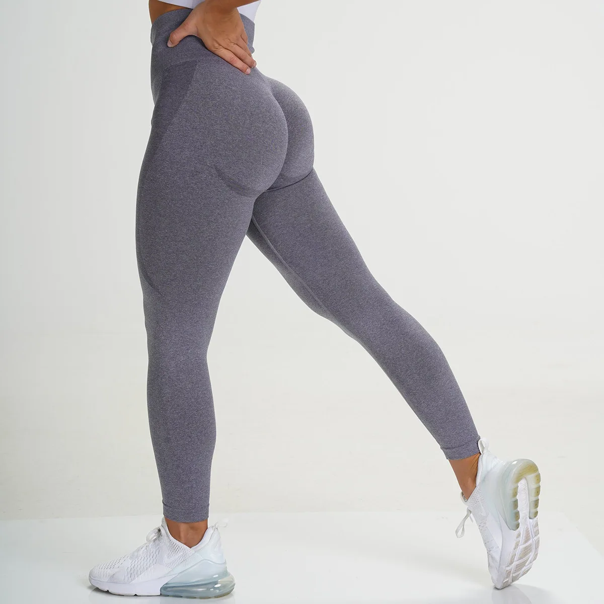 

Women High Waist Stretchy Compression Comfort Soft Butt Lift Seamless Leggings, Picture show