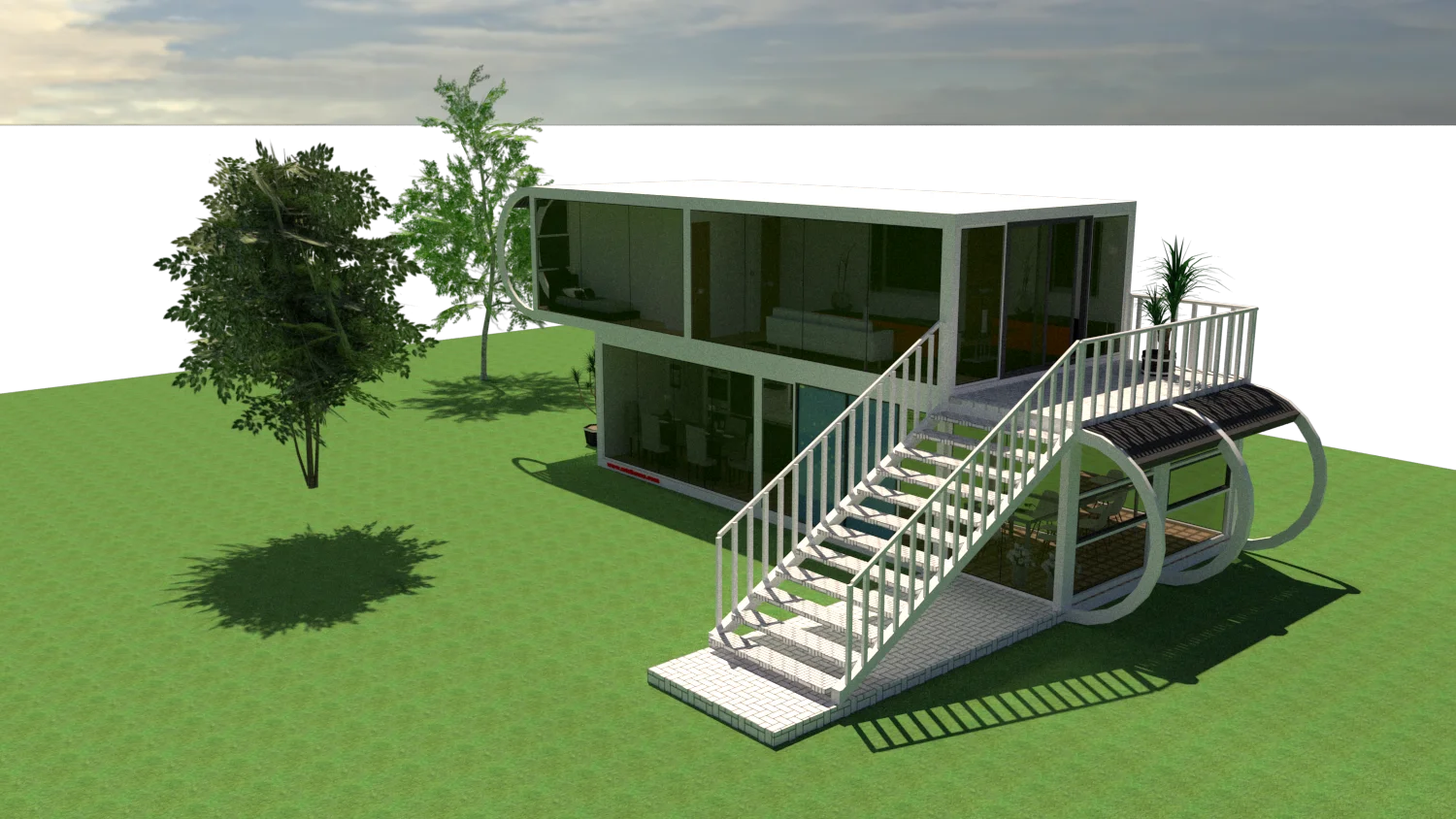 Good Quality Oval Custommade House For Sell Buy Luxury Prefab