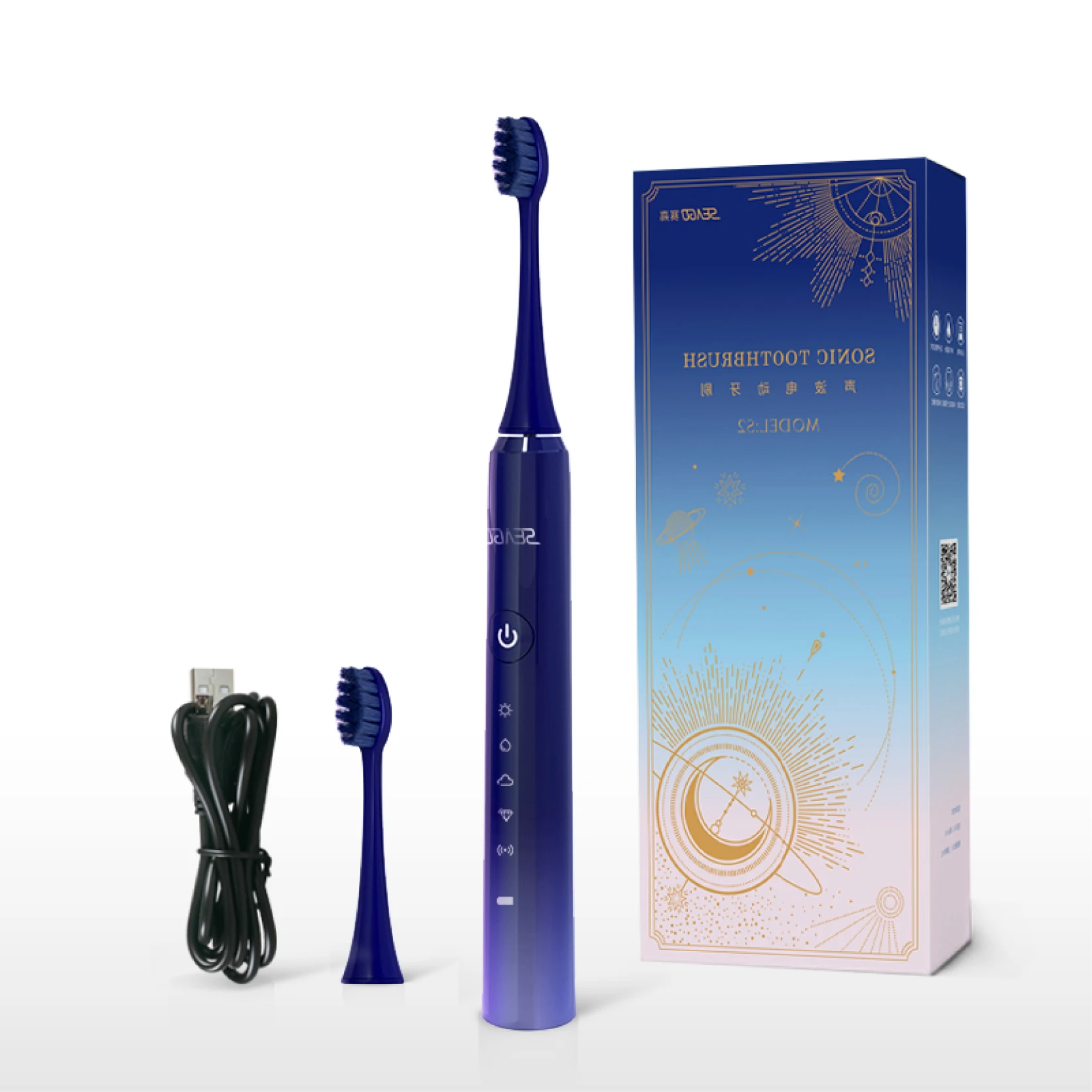 

SEAGO SG-972 latest patent personalized blue electric toothbrush sonic for adult