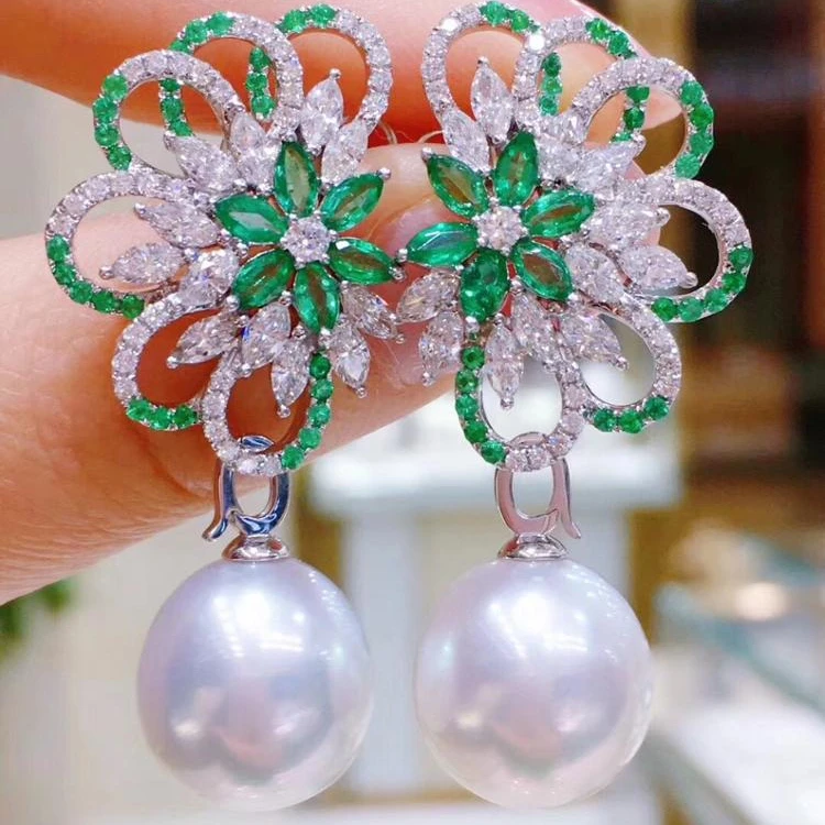 

Fashionable Volume Manufacture Baroque Freshwater Pearl Earrings Fashion Earrings Jewelry, Silver color