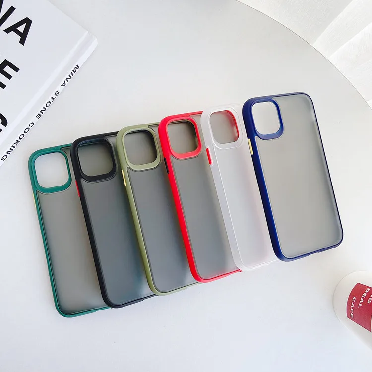 

Custom logo 360 full body protective pc tpu colorful frosted mobile phone shell case for iPhone 11 11pro max