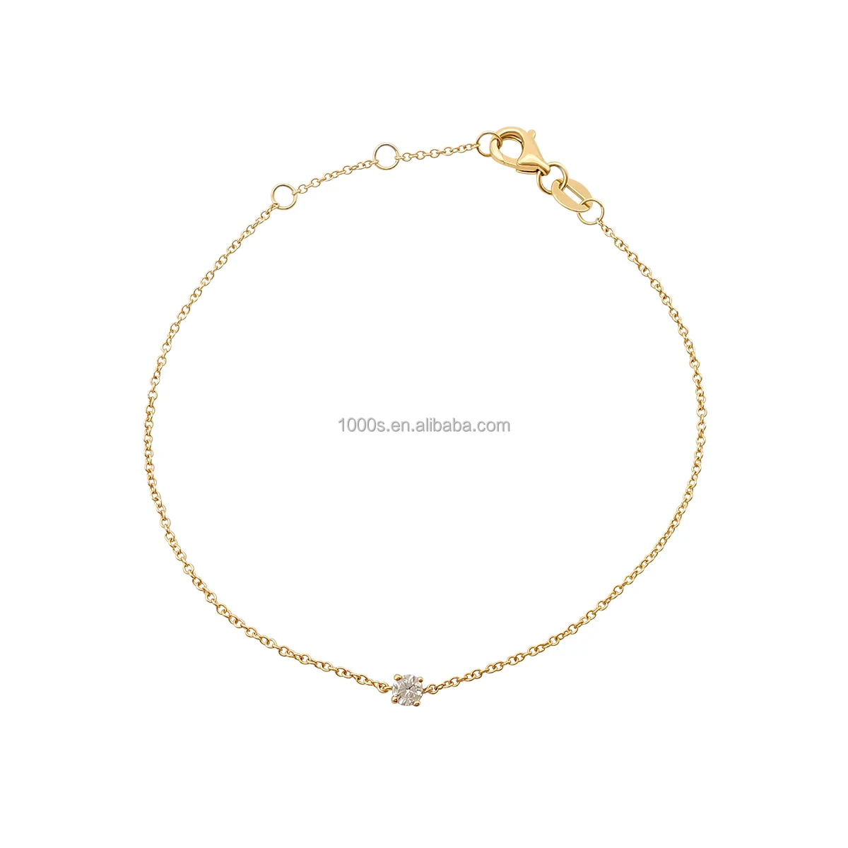 

18K Real Gold Bracelet Yellow Gold Jewelry Wholesale With Nature Diamond Women Charm Bracelets Trade Assurance