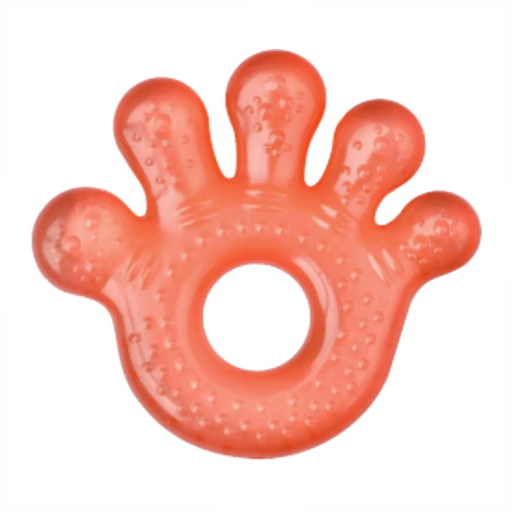 
2020 Wholesale Hands Shape Baby Teething Toys Cute Baby Teether Ice Ring Teether 