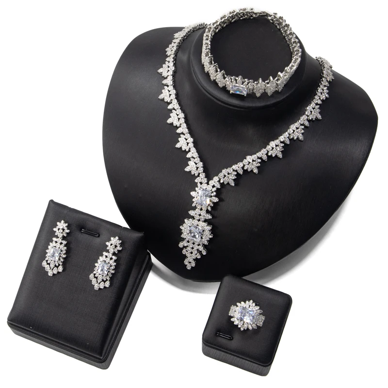 

Woman 2021 Bridal Earring Gold Plated Heavy Wedding Jewelry Set
