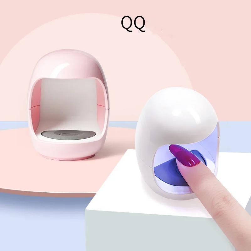 

3W Single Finger Domestic LED UV Lamp Nail Tool Mini Portable Egg Shape Nails Polish Dryer, White