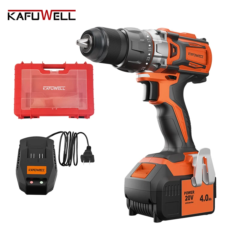 

KAFUWELL PA4527H High Quality 20v Li-ion Rechargeable Cordless Drill Battery Power Drill With Brushless Motor