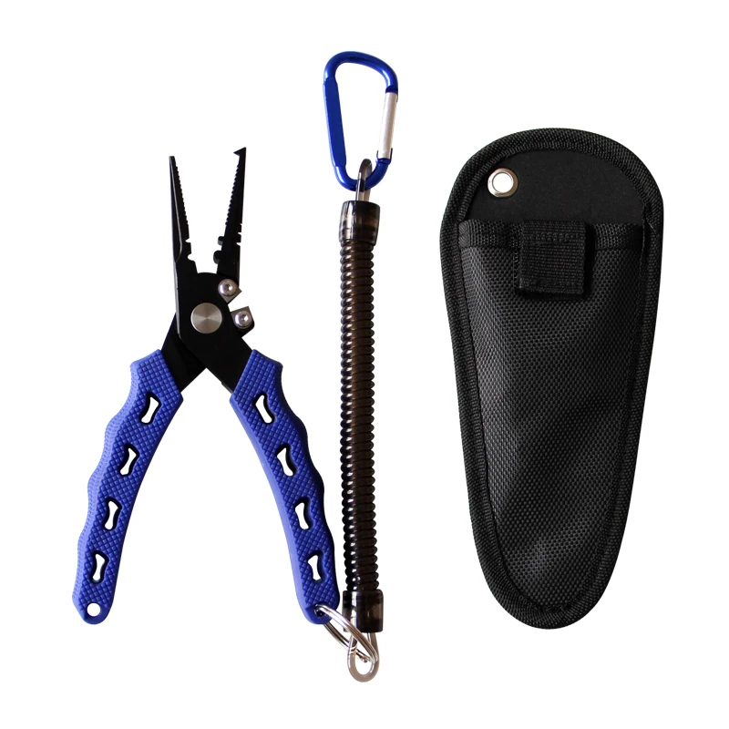 

Sea Fishing Plier Titanium Fishing Pliers Anti-Lost Hand Strap And Carabiner Fishing Pliers Set, Customized color