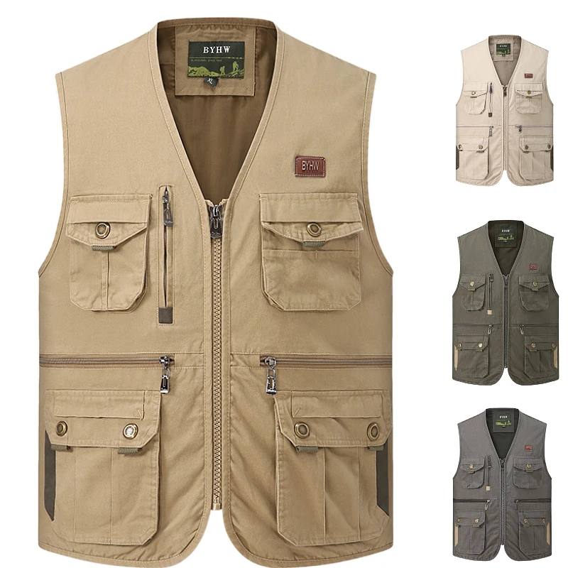

High Quality Camping Mens Multi Pocket Outdoor Fishing Life Photographer Vest For Sale