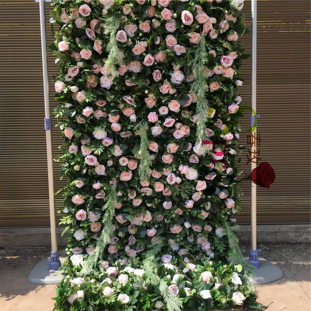 

SPR Custom 3D Flowerwall Wedding Artificial Silk Rose Flower Wall Panel Backdrop Artificial Flowers Decorative Flowers For, White