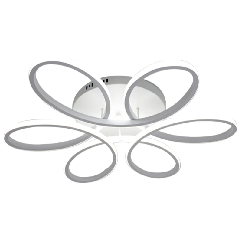 
Simple Indoor Led Lighting White Color Flower Shape Living Room Bedroom Modern Ceiling Lamp For Home 