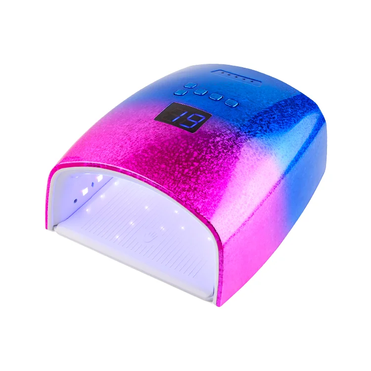 

48w Manicure Hot Sale Popular Ice Flower Gradient Blue Half Color Cordless Fast Drying Light LED UV Lamp for Nail