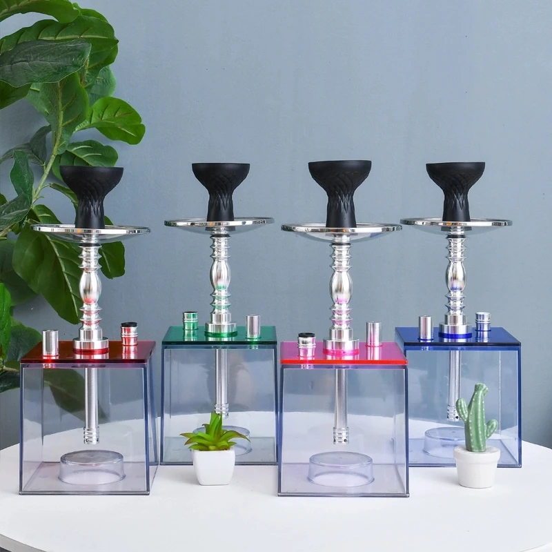 Wholesale Hookah Shisha Modern Transparent Sheesha Chicha Cube Shisha