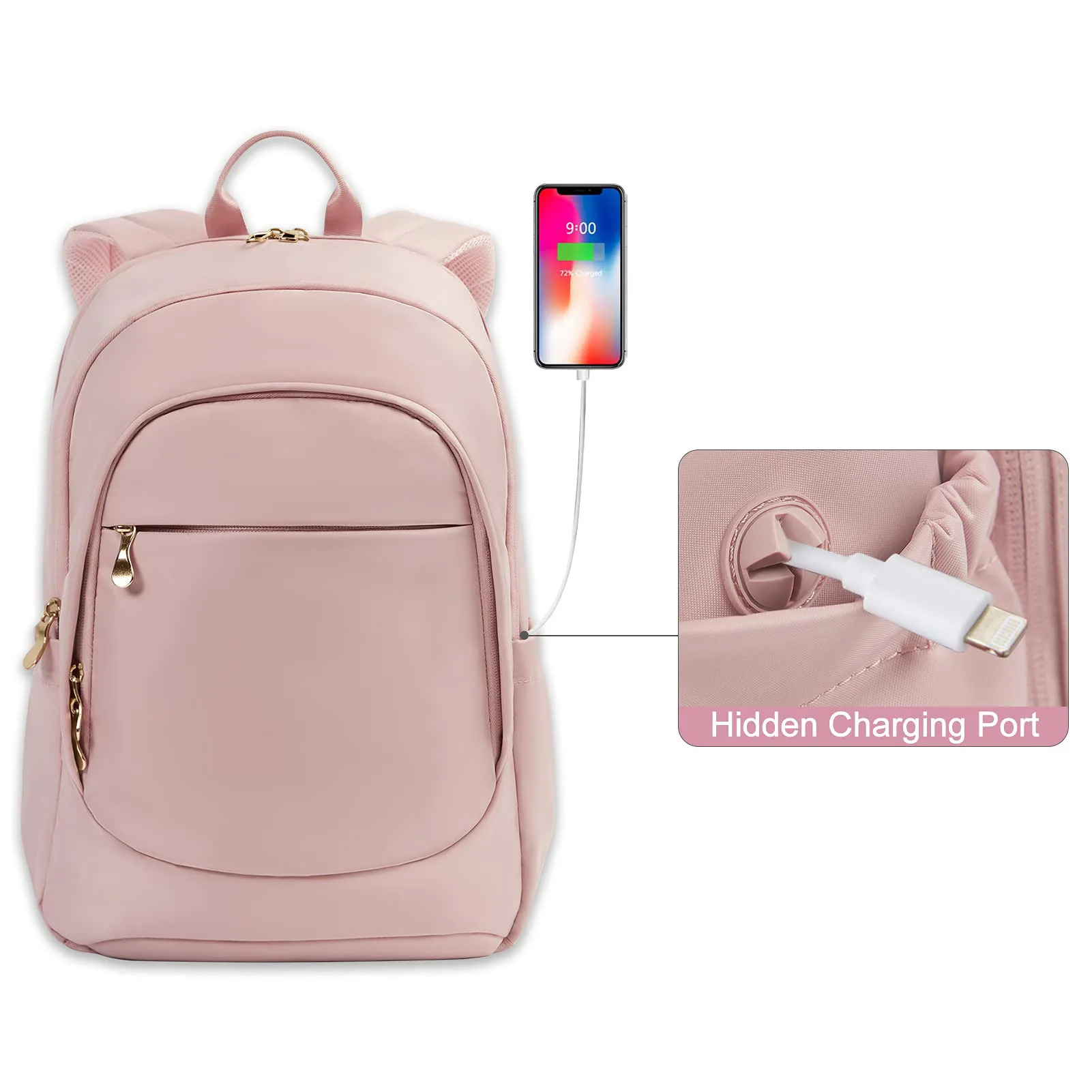 

Travel Laptop Backpack Anti Theft Laptop Backpack with USB Charging Port Elegant Modern Backpack Women mochilas feminina