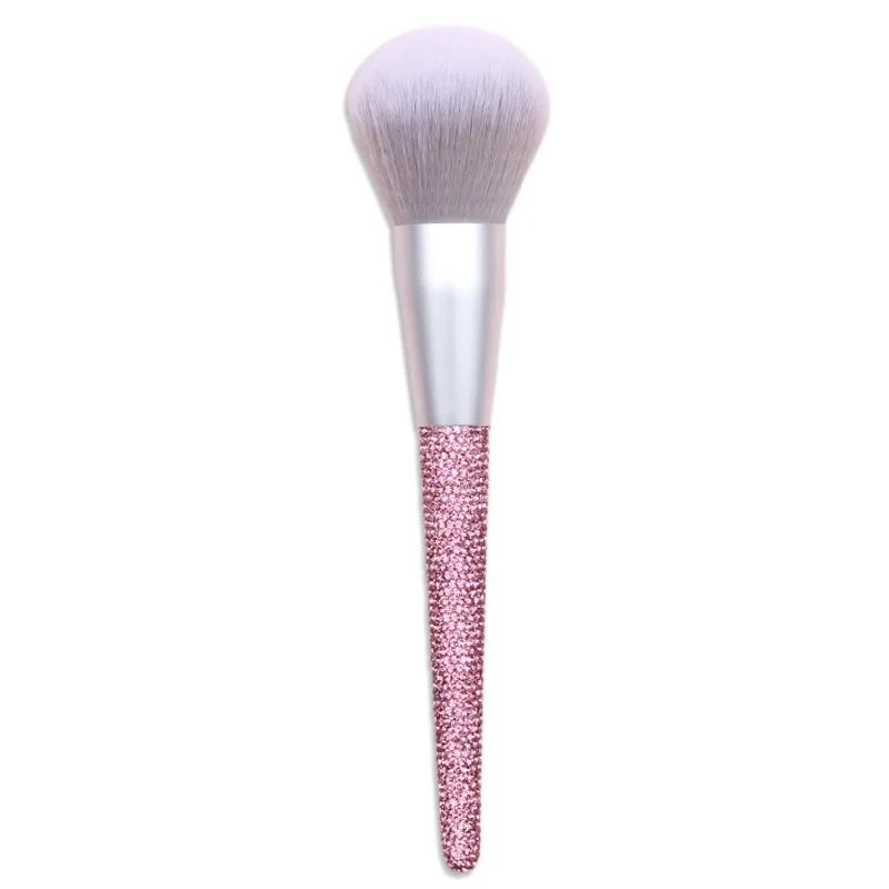 

Diamond Handle Loose Powder Brush Single Girl Pink Makeup Brush Loose Powder Fixing Makeup Brush Beginner Beauty Tool Wholesale, Plastic+rhinestone+nylon hair