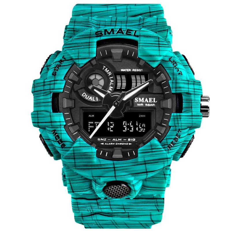 

New Smael 8001 Cowboy 5bar Fashion Colors Men Digital Watches