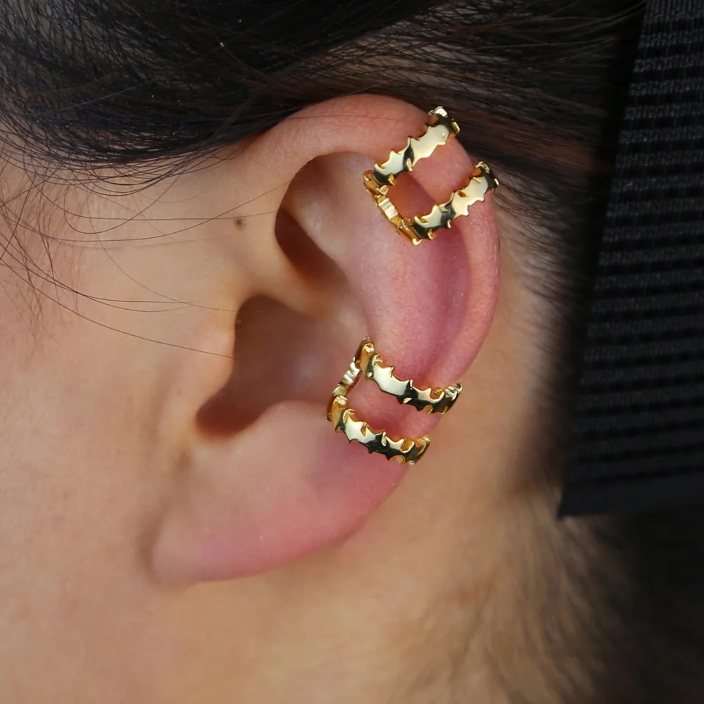 

Simple Gold Ear Cuffs for Women Earring Clips No Pierced Ear Clips Womens Silver Statement Ear Jewelry Pendientes Mujer Earcuffs