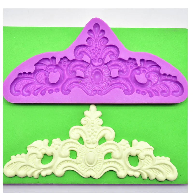 

New Design European Retro Floral Pattern Fondant Silicone Mold