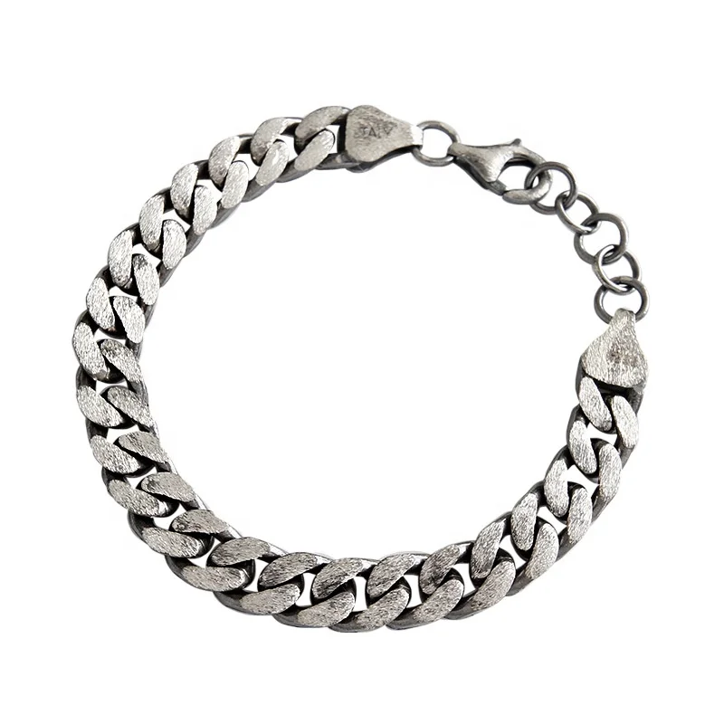 

NewSB88 big punk style minimalist jewelry 925 silver bracelet wholesale bracelet