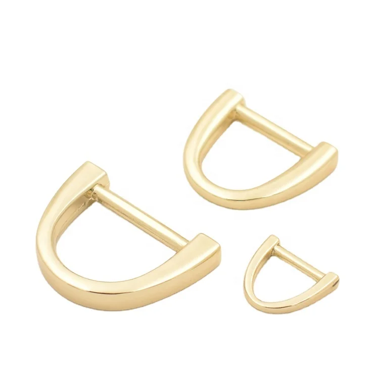 

Wholesale custom silver plated bag fitting metal d rings, Light gold;gun metal