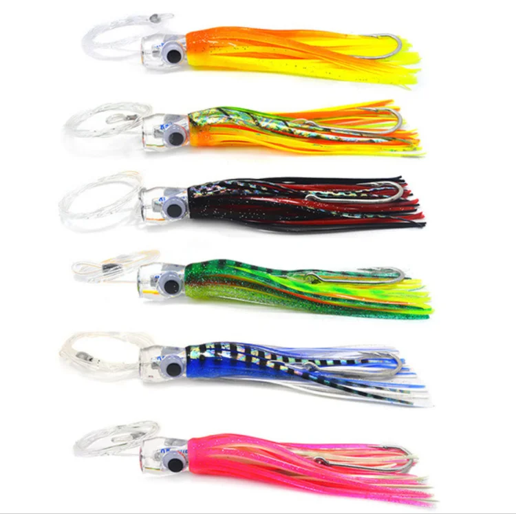 

Top Seller Acrylic Trolling Lure Weight 42g  Metal Sea Fishing Trolling octopus lure deep sea perfect swimming stroke, As pictures