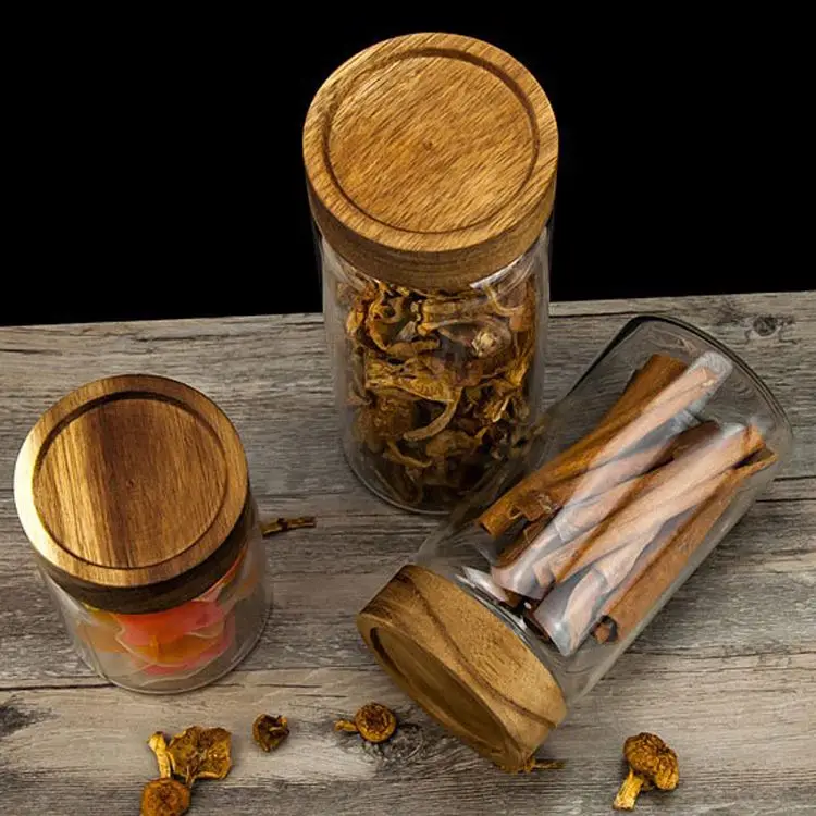 

Thickened Clear Food Storage Glass Jars Fashionable And Modern Glass Jar With Lid