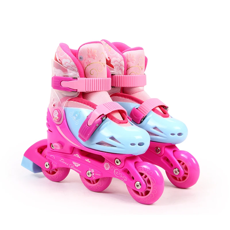 

hot sell Disney pink Single row roller skate for kids to play