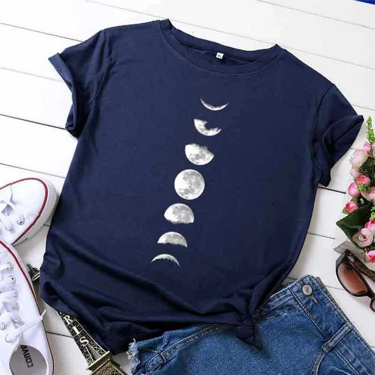 

Print T Shirt Women 100% Cotton O Neck Short Sleeve T-Shirt Tops Summer Casual Shirts