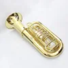 Cheap Wind Instrument Professional Chinese Orchestra Color 4 Rotary Key Gold Lacquer Yellow Brass Body Cupronickel Valve Bb Tuba