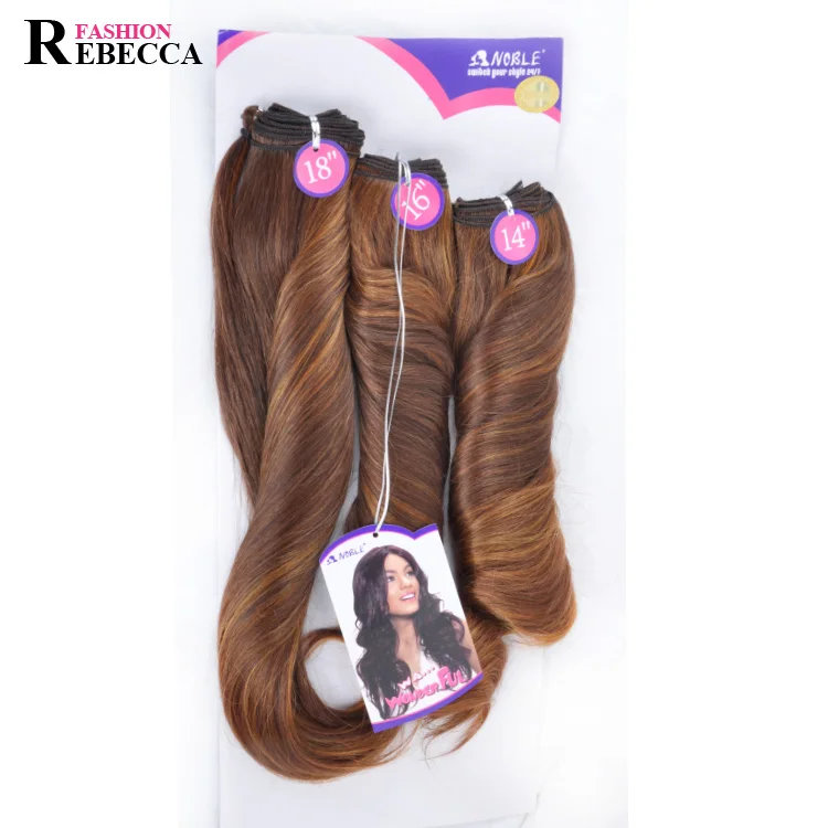 

Noble Gold wavy synthetic popular hair high quality synthetic hair hot sell synthetic hair extension with a little closure