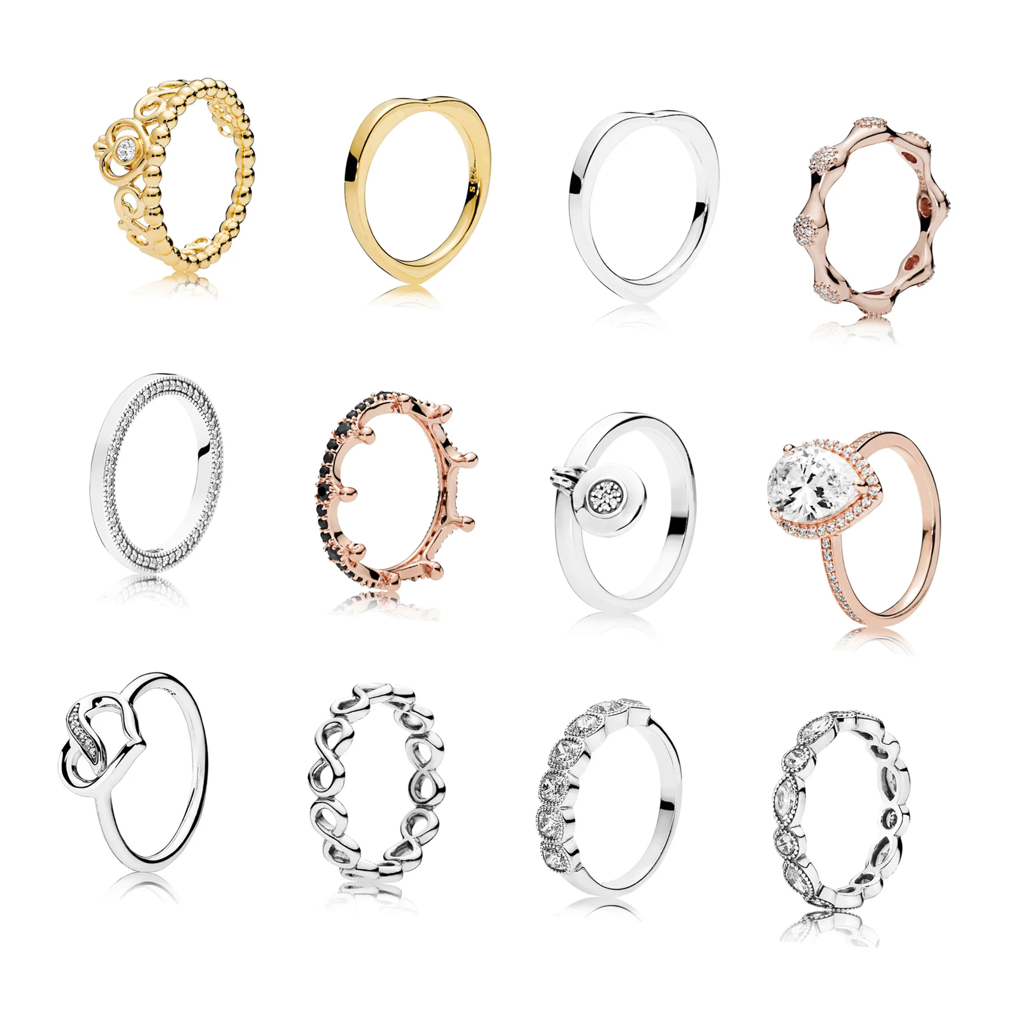 

2021 925 Silver Rose Gold Modern Pearl Timeless Elegance Vintage Ring Original Jewellery for Women Wedding